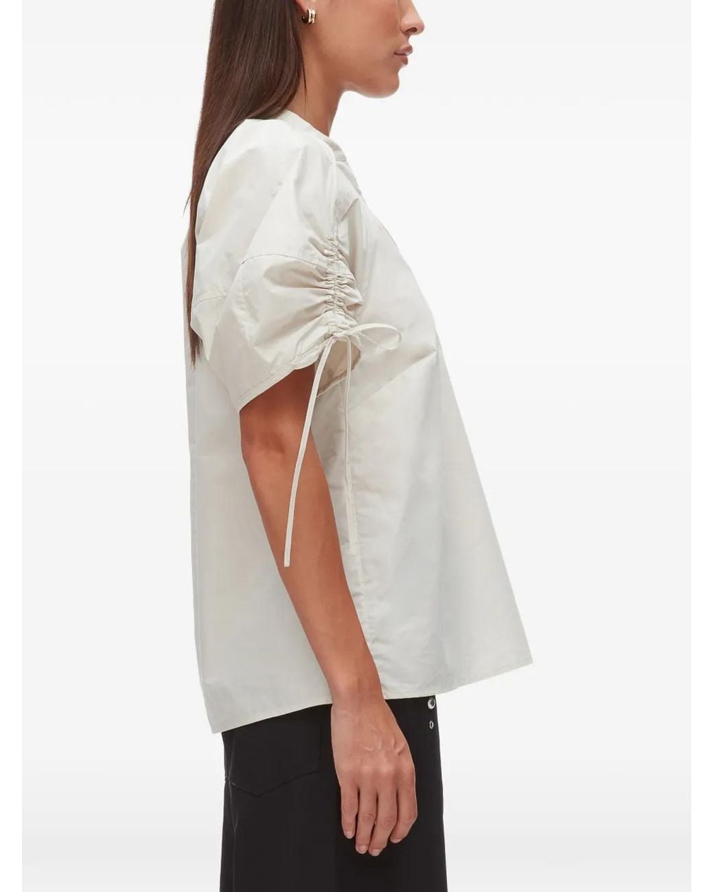 Top Con Cordones Y Cuello En V 3.1 Phillip Lim de color White