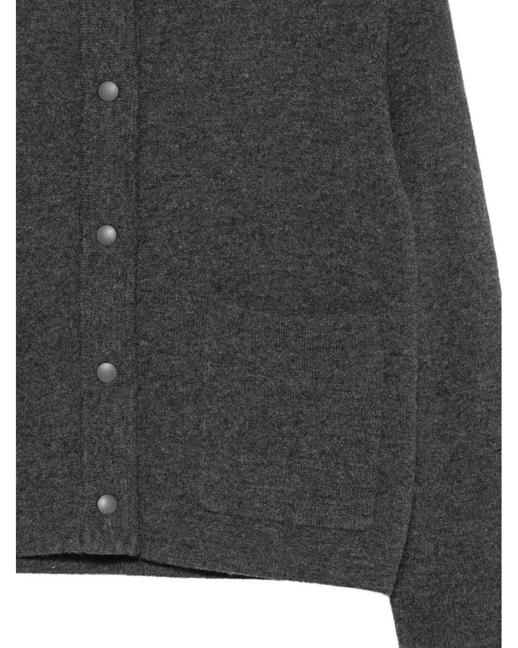 Aspesi Black Button-Up Collared Cardigan
