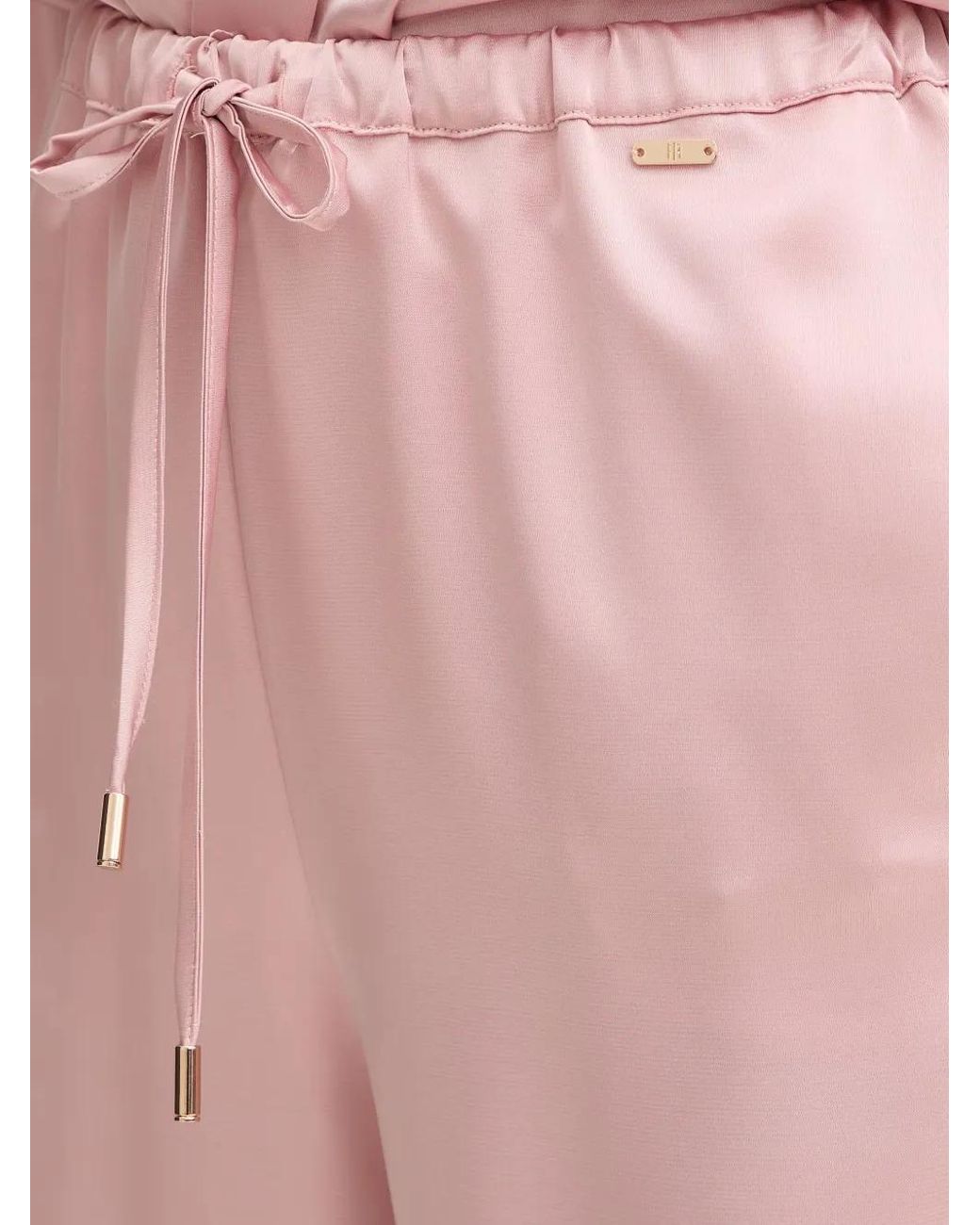 Fracomina Pink Satin Palazzo Trousers