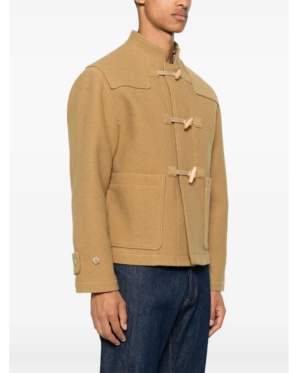 Fursac Natural Wool Duffle Jacket for men