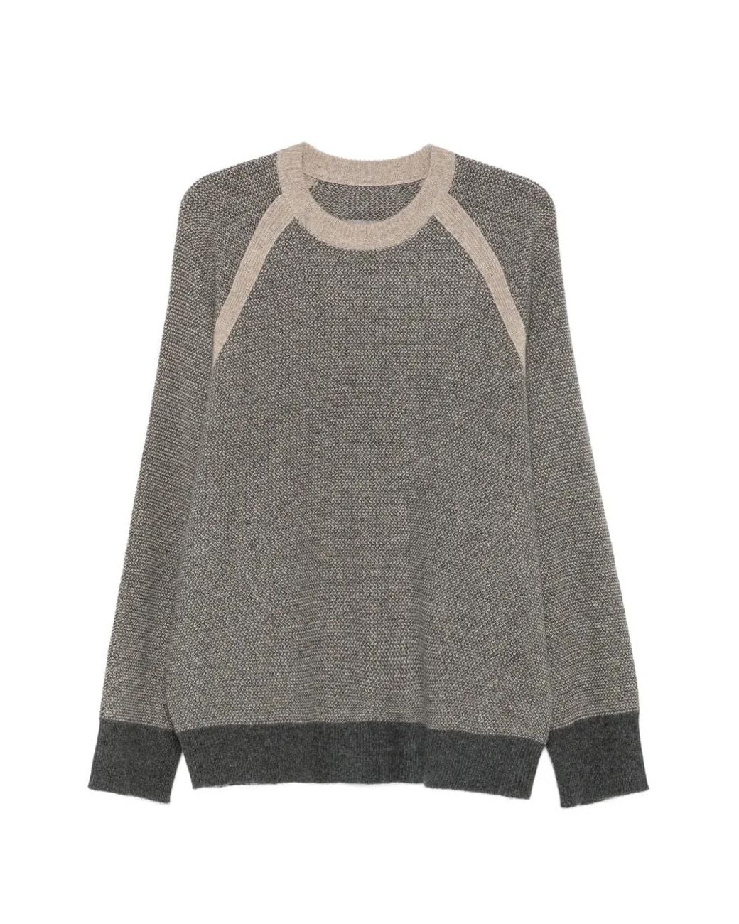Ziggy Chen Gray Pull À Manches Raglan Et Fente Boutonnée for men