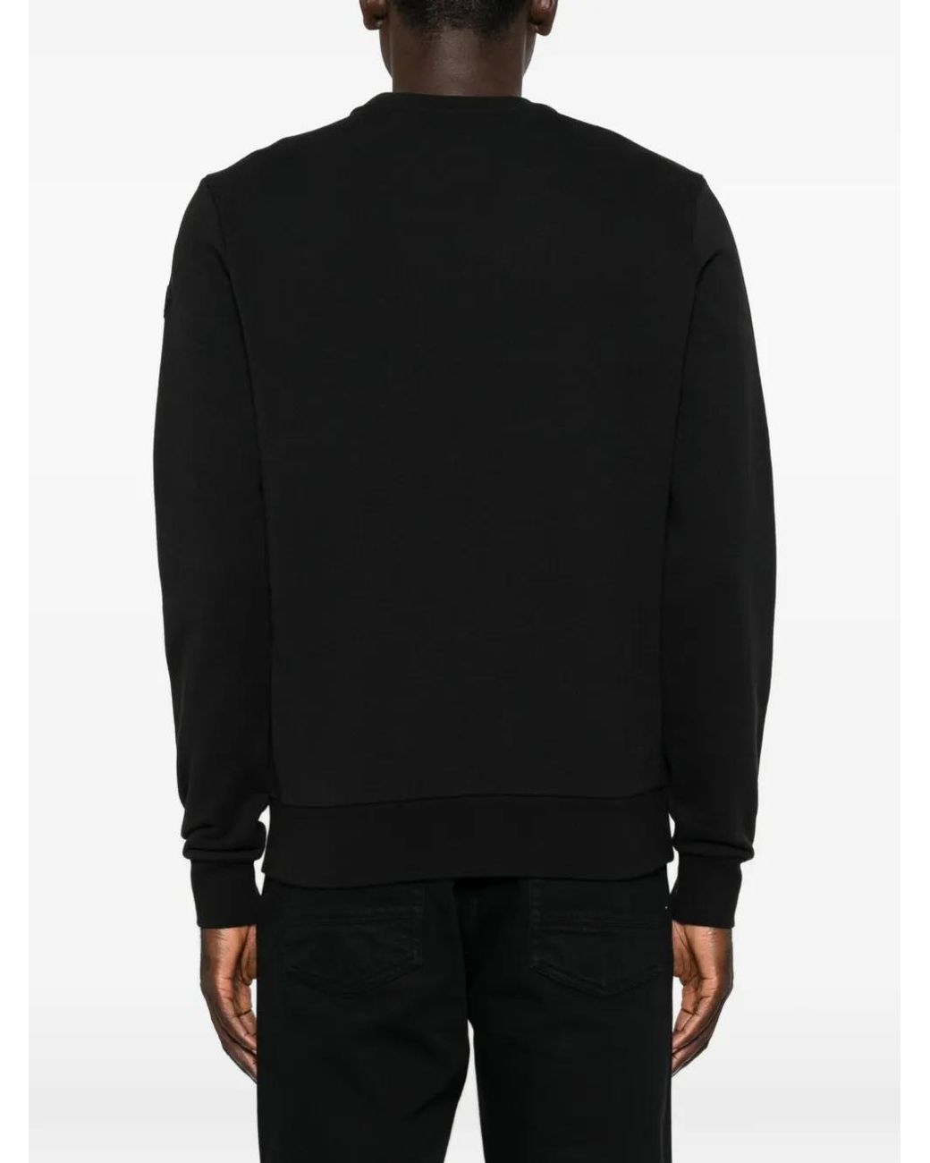 Moncler Black Monduck Cotton Sweatshirt for men