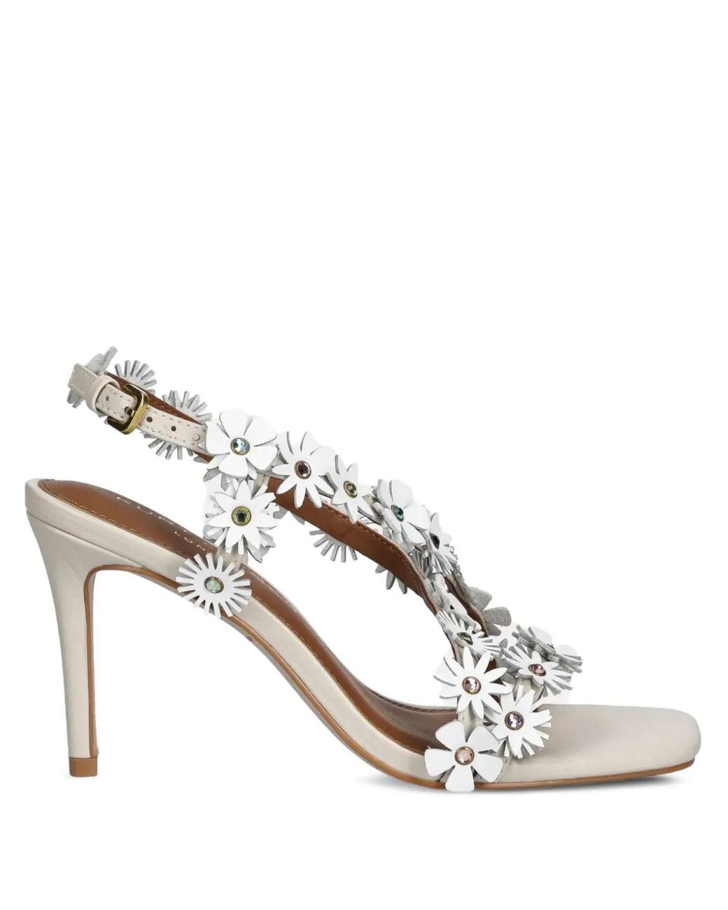 Kurt Geiger White Floral-Appliqué Pumps