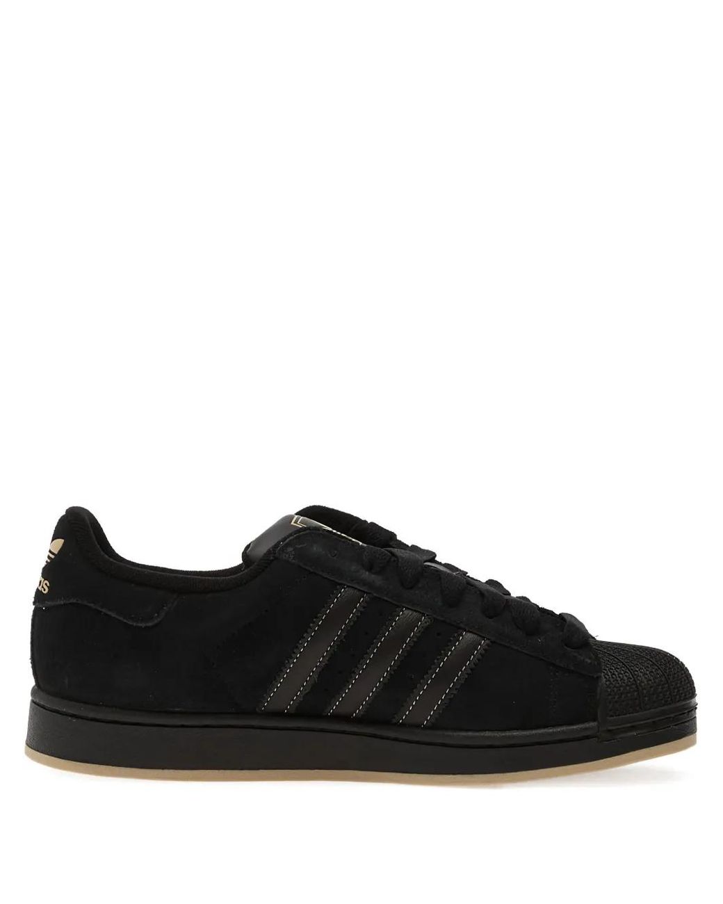Adidas Black Superstar Ii Three-Stripes Sneakers