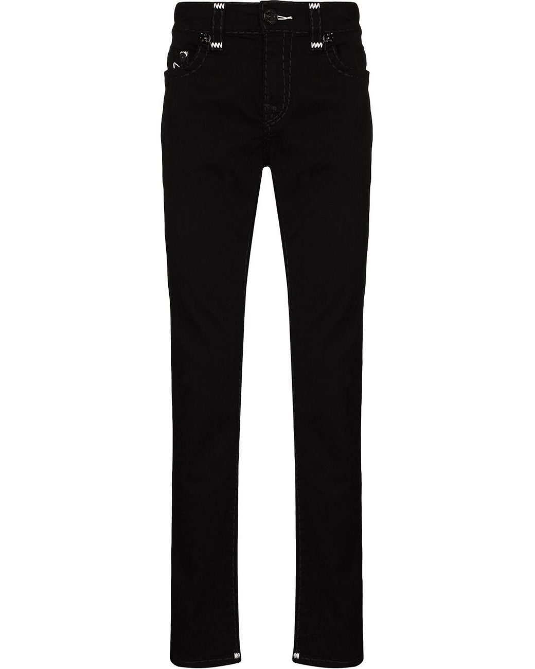 True Religion Rocco Super T Logo-stitch Skinny Jeans in Black for Men ...