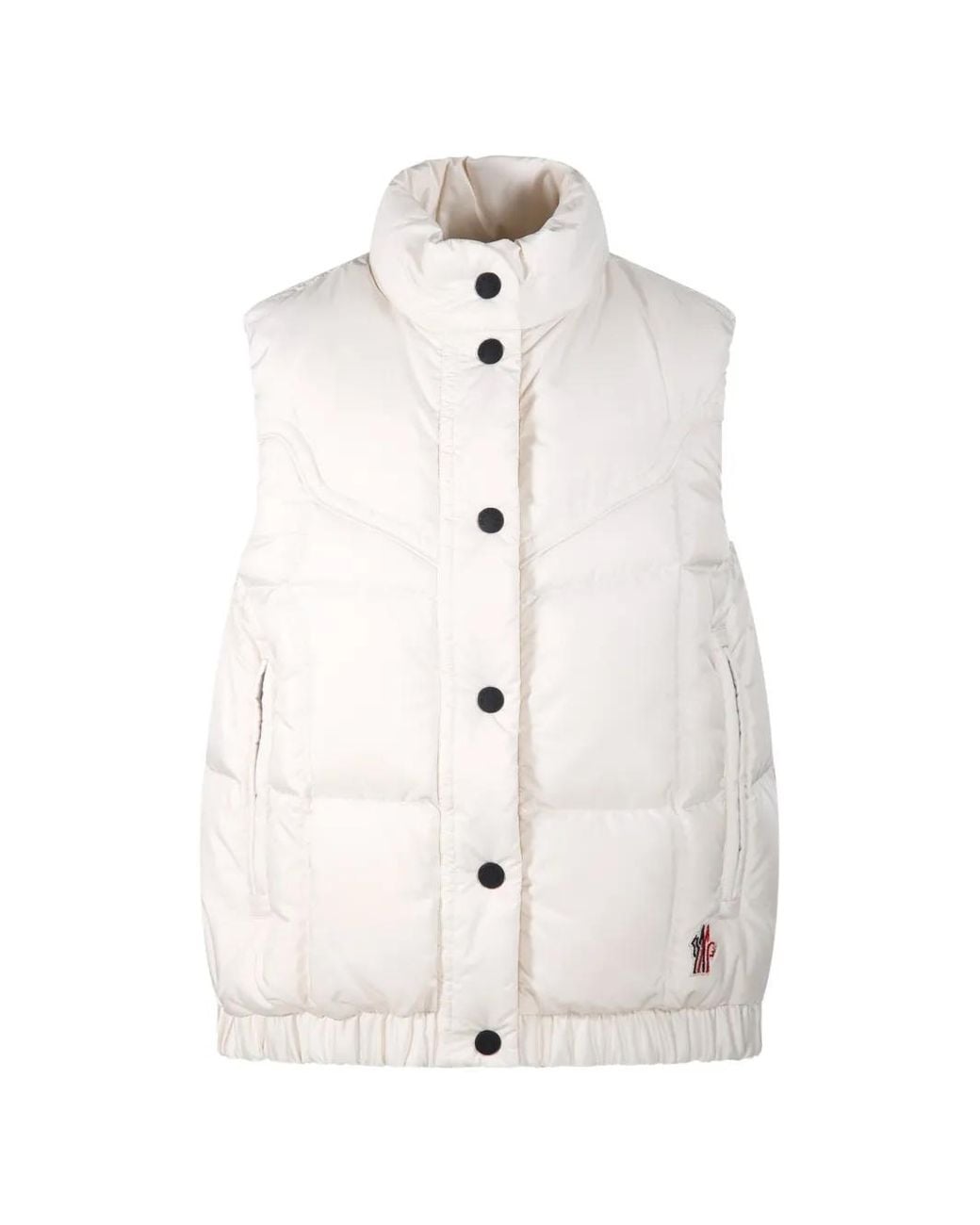 Moncler White Doucy Quilted High-Neck Gilet