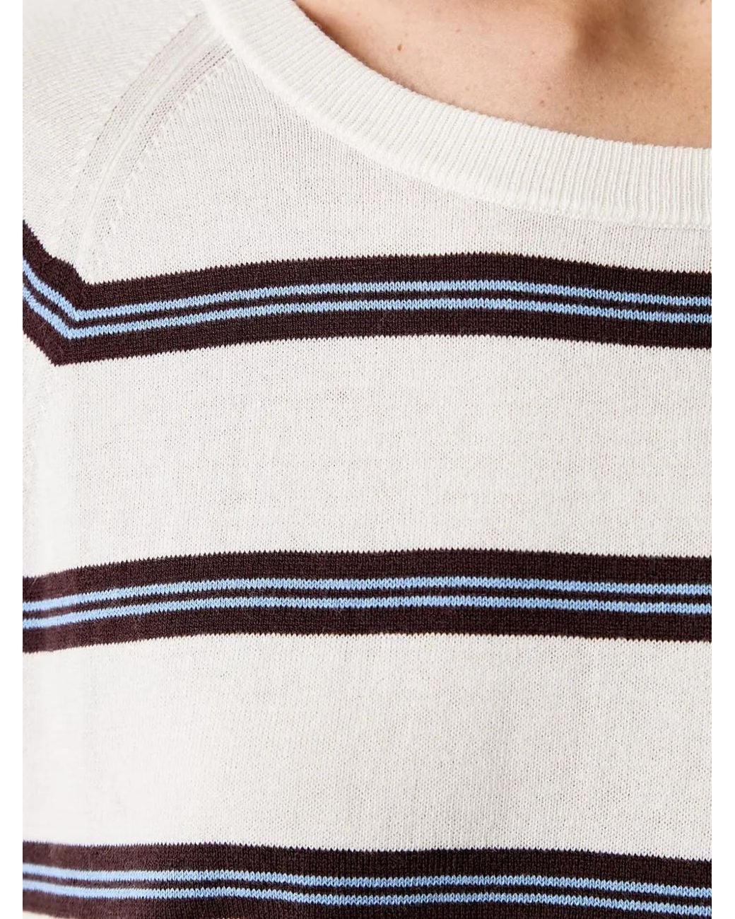 Marc O' Polo Blue Striped Short-Sleeve Top