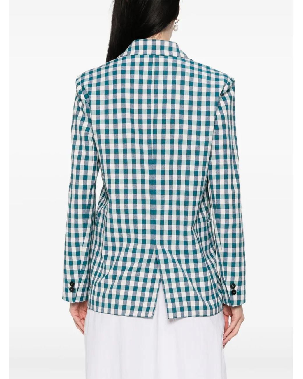Forte_forte Blue Gingham-Check Blazer