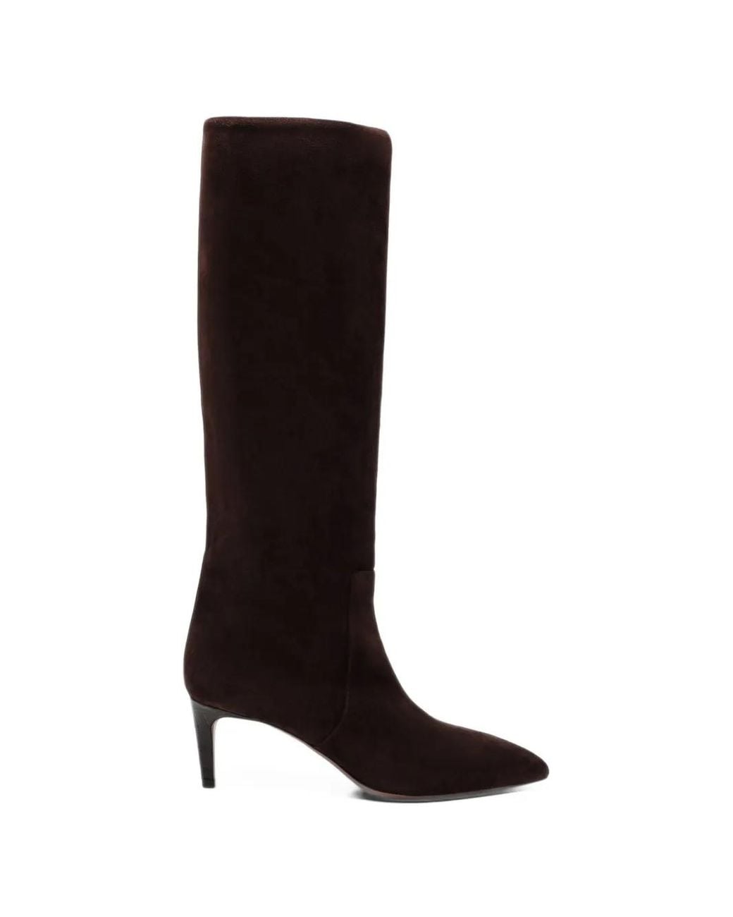 Paris Texas Black Pointed-Toe Suede Boots
