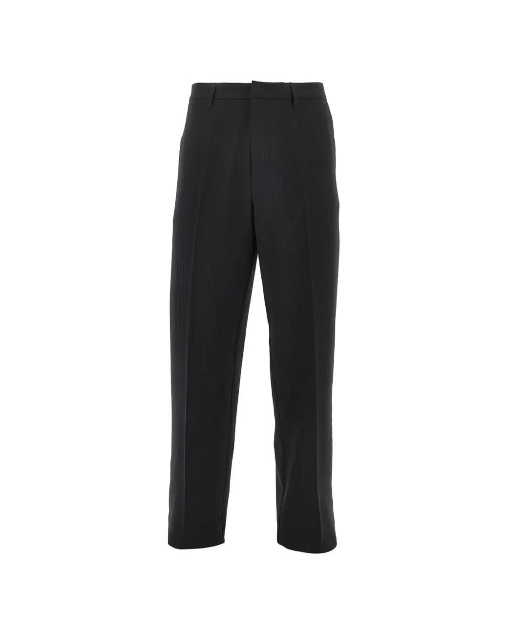 Emporio Armani Black Belt-Loop Trousers for men