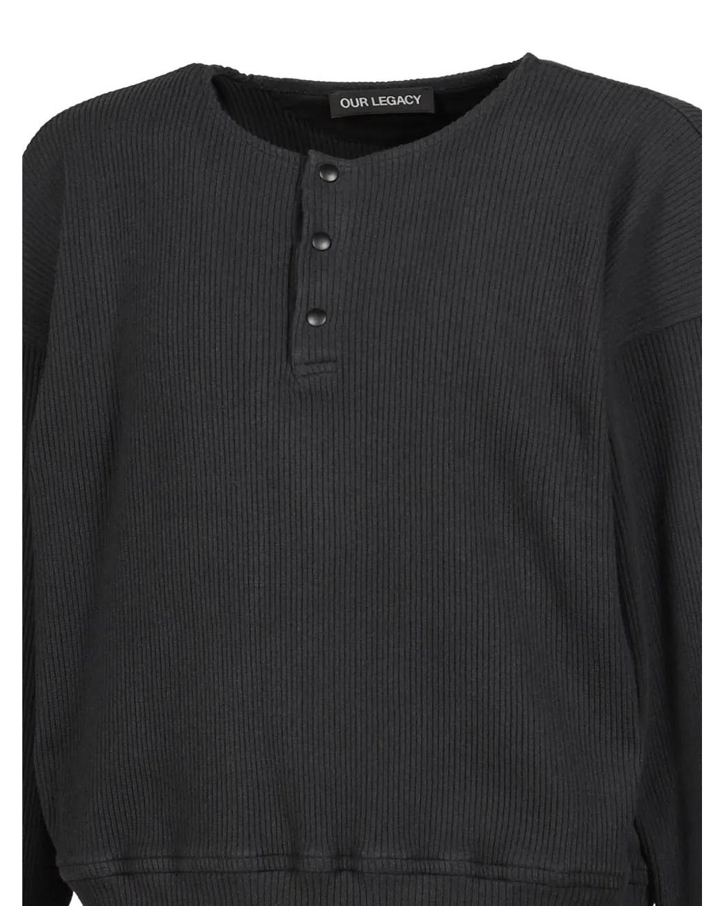 Our Legacy Black Ballon Ribbed Sweater for men