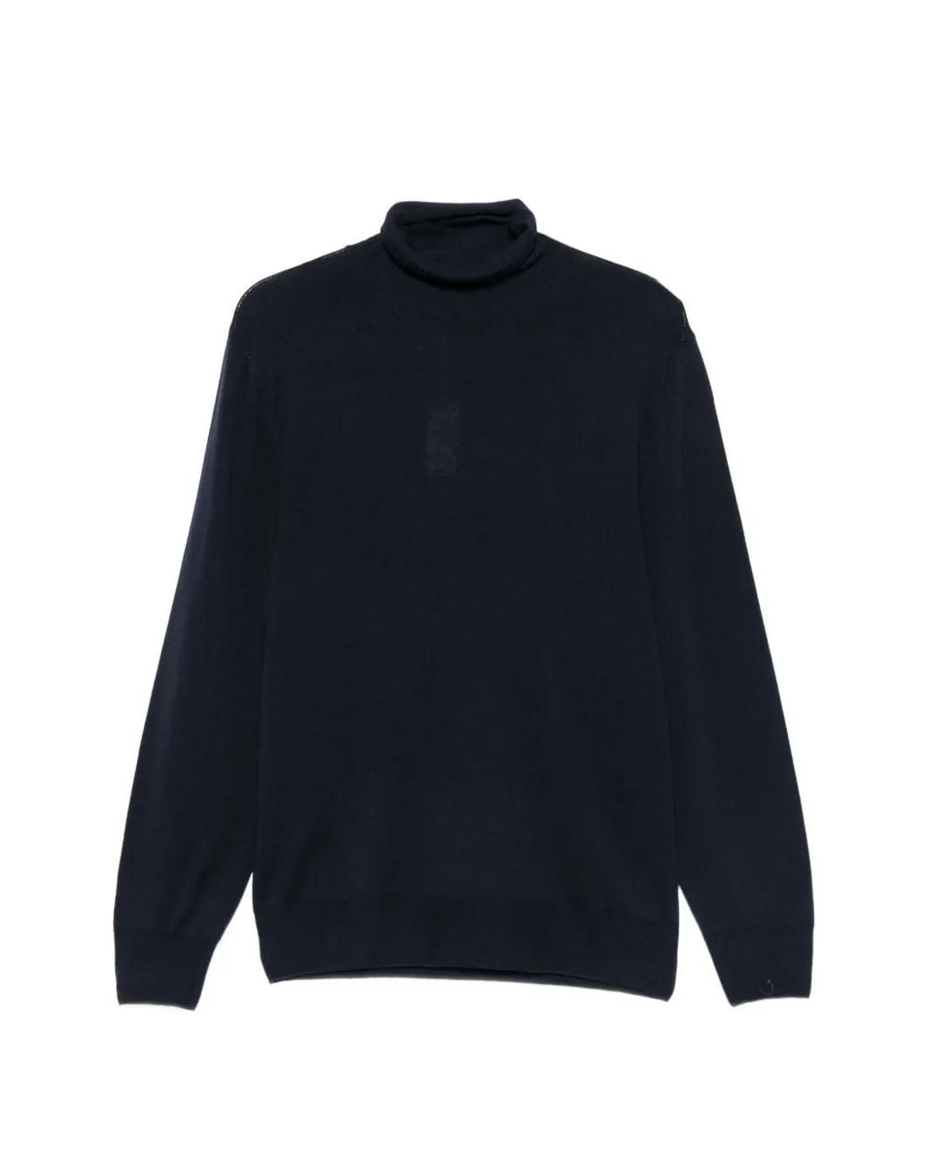 Canali Blue Roll-Neck Wool Sweater for men