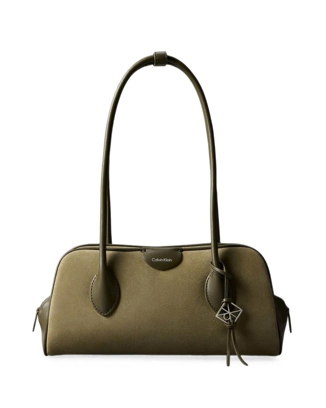 Calvin Klein Metallic Sac Porté Épaule À Empiècements En Daim