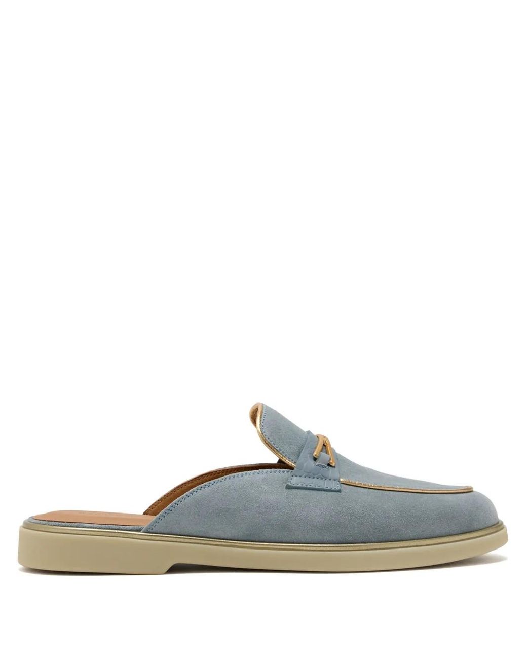 Magnanni Shoes Green Logo-Engraved Mules