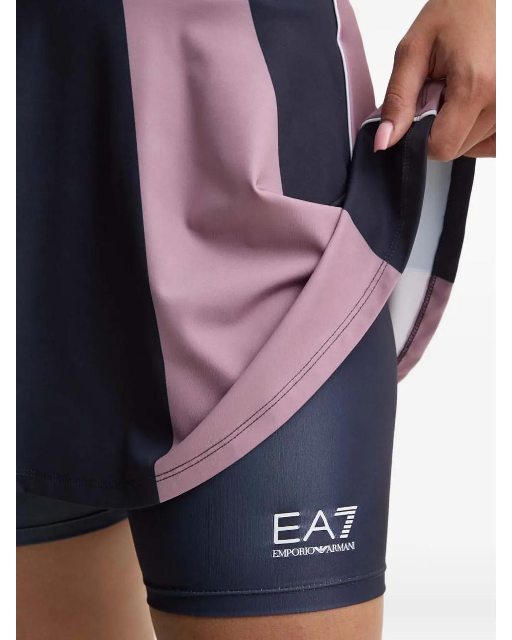 Falda Con Diseño Colour Block EA7 de color Blue
