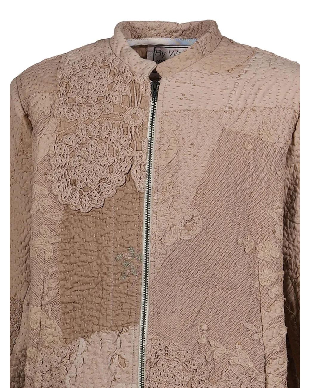Chaqueta Albert Con Patchwork By Walid de hombre de color Brown