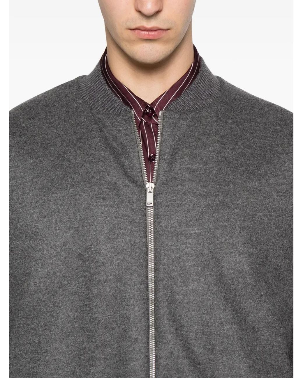 Jil Sander Gray Veste À Fermeture Zippée for men