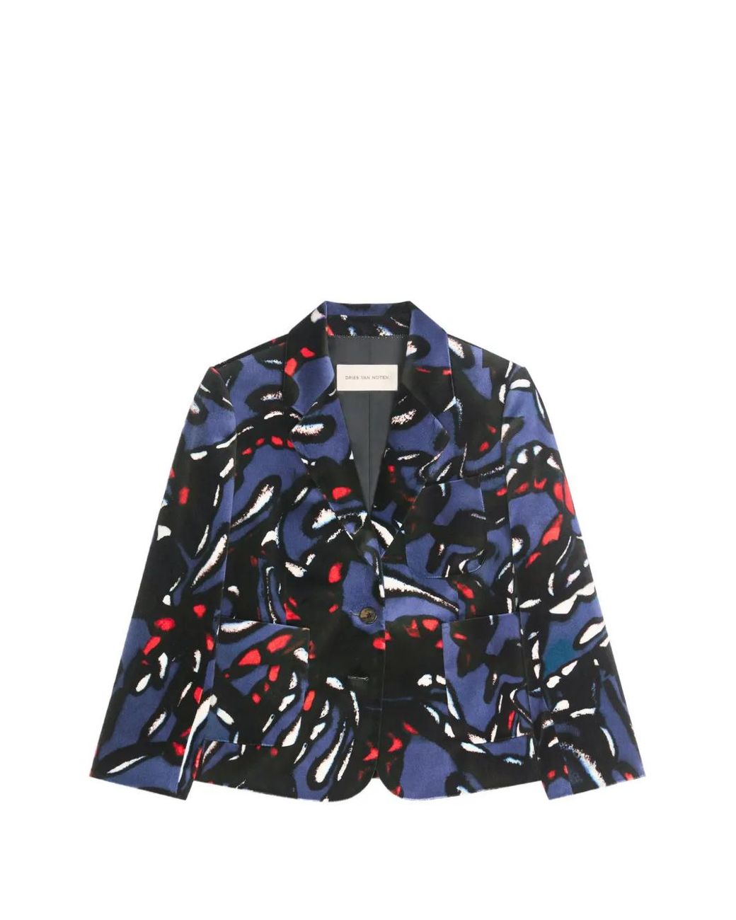 Dries Van Noten Cropped Blazer in het Blue