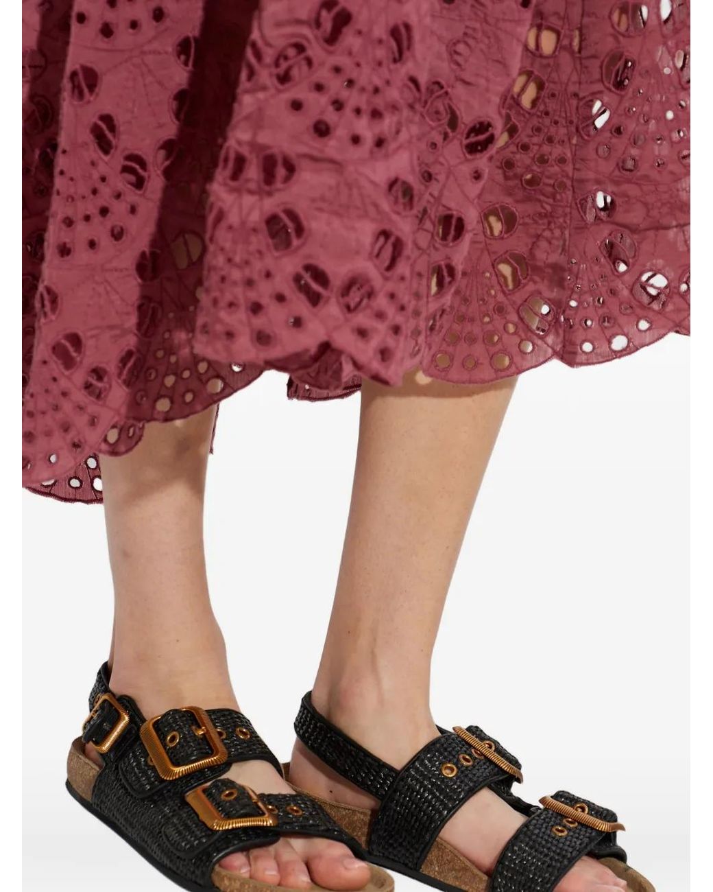 AllSaints White Staffa Woven Buckle-Fastening Sandals