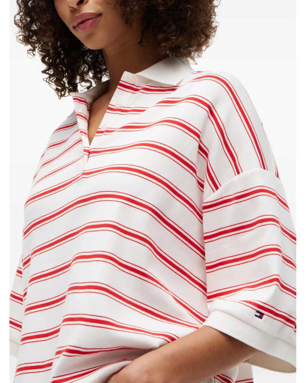 Tommy Hilfiger Pink Striped Short-Sleeve Polo Shirt