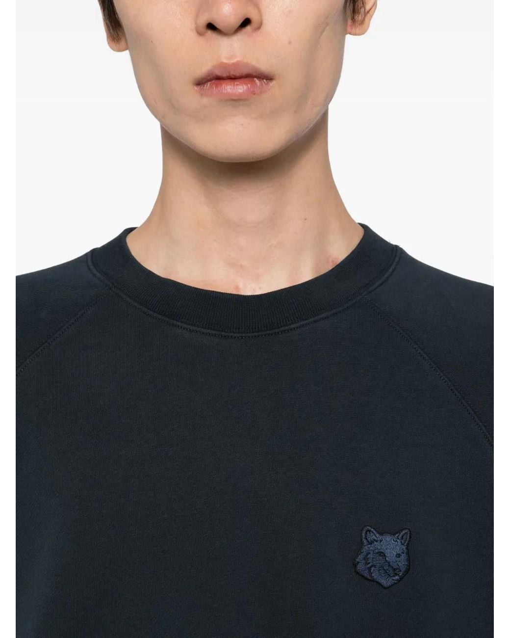 Sweat À Patch Logo Brodé Maison Kitsuné pour homme en coloris Blue