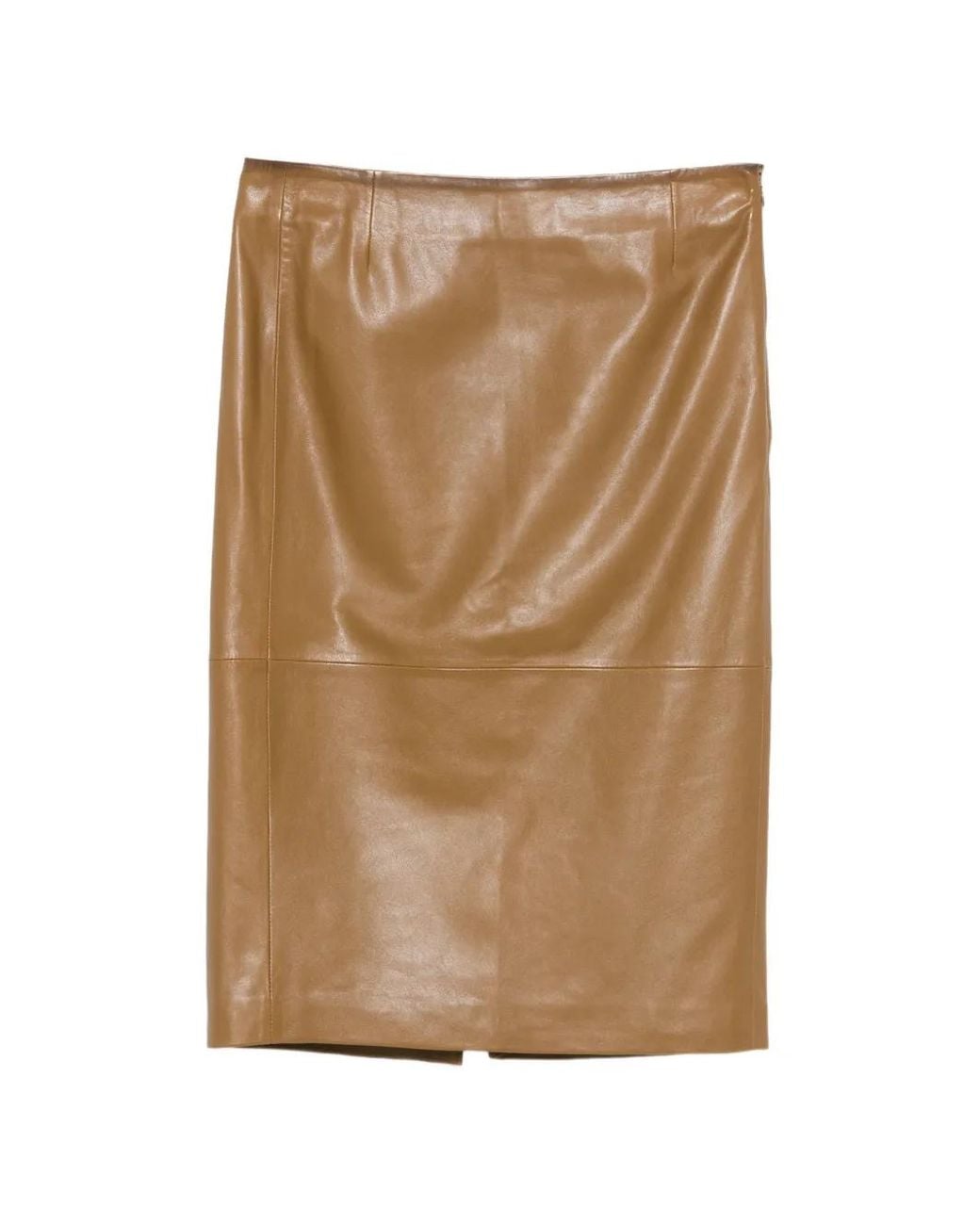 Dorothee Schumacher Natural Sleek Statement Leather Skirt