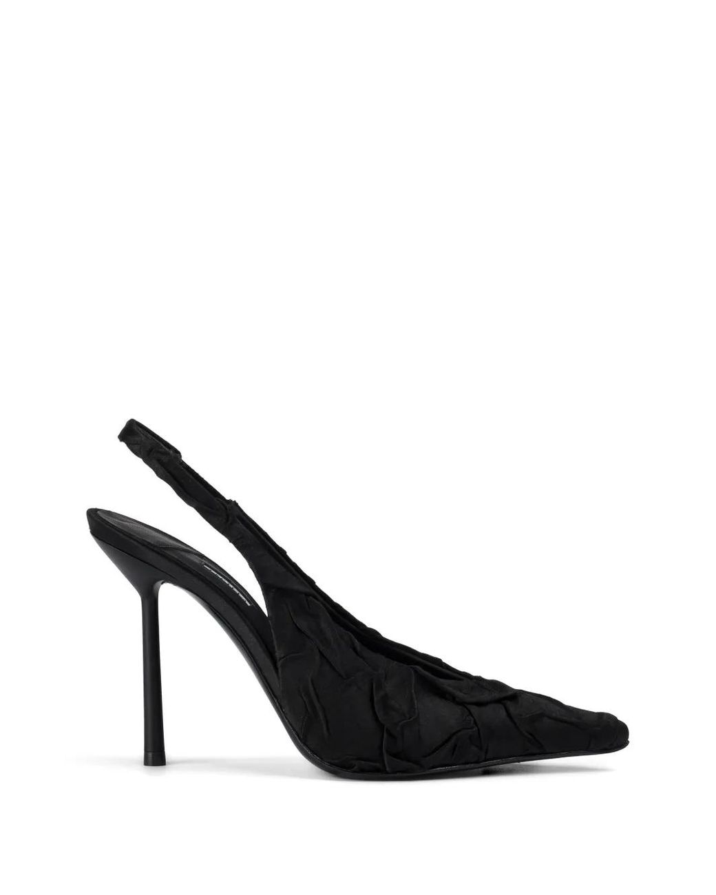 Le Silla Black Clivage Ruched-Satin Pumps