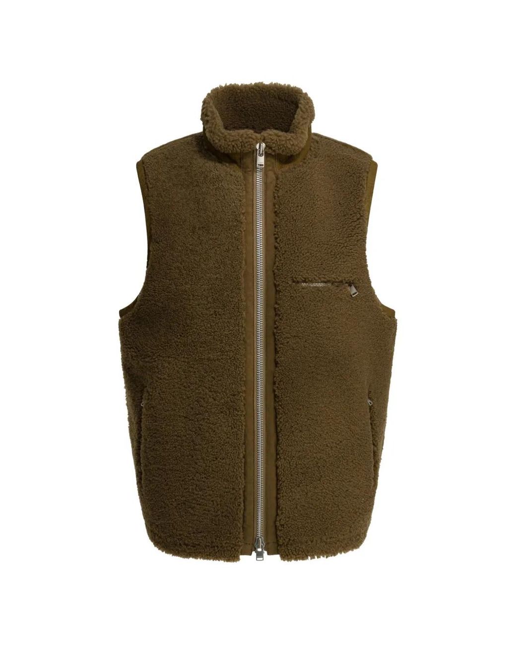 Nonnative Green Zip-Up Sleeveless Jacket for men