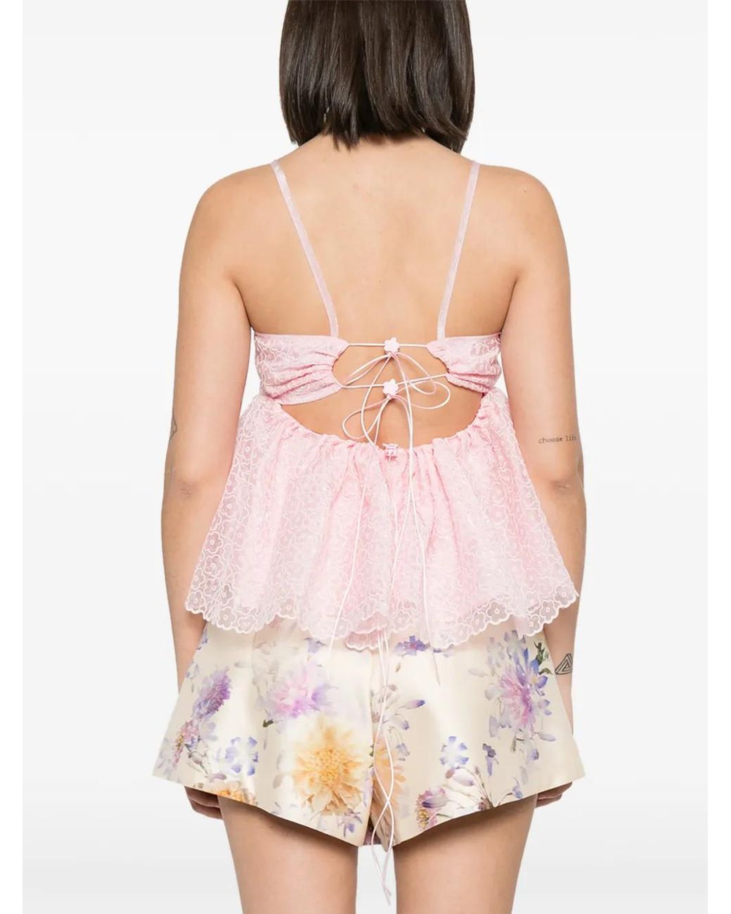 CECILIE BAHNSEN Pink Selena Top