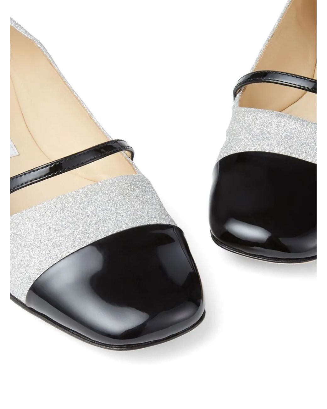 Jimmy Choo Metallic Elisa Leather Ballerina Shoes