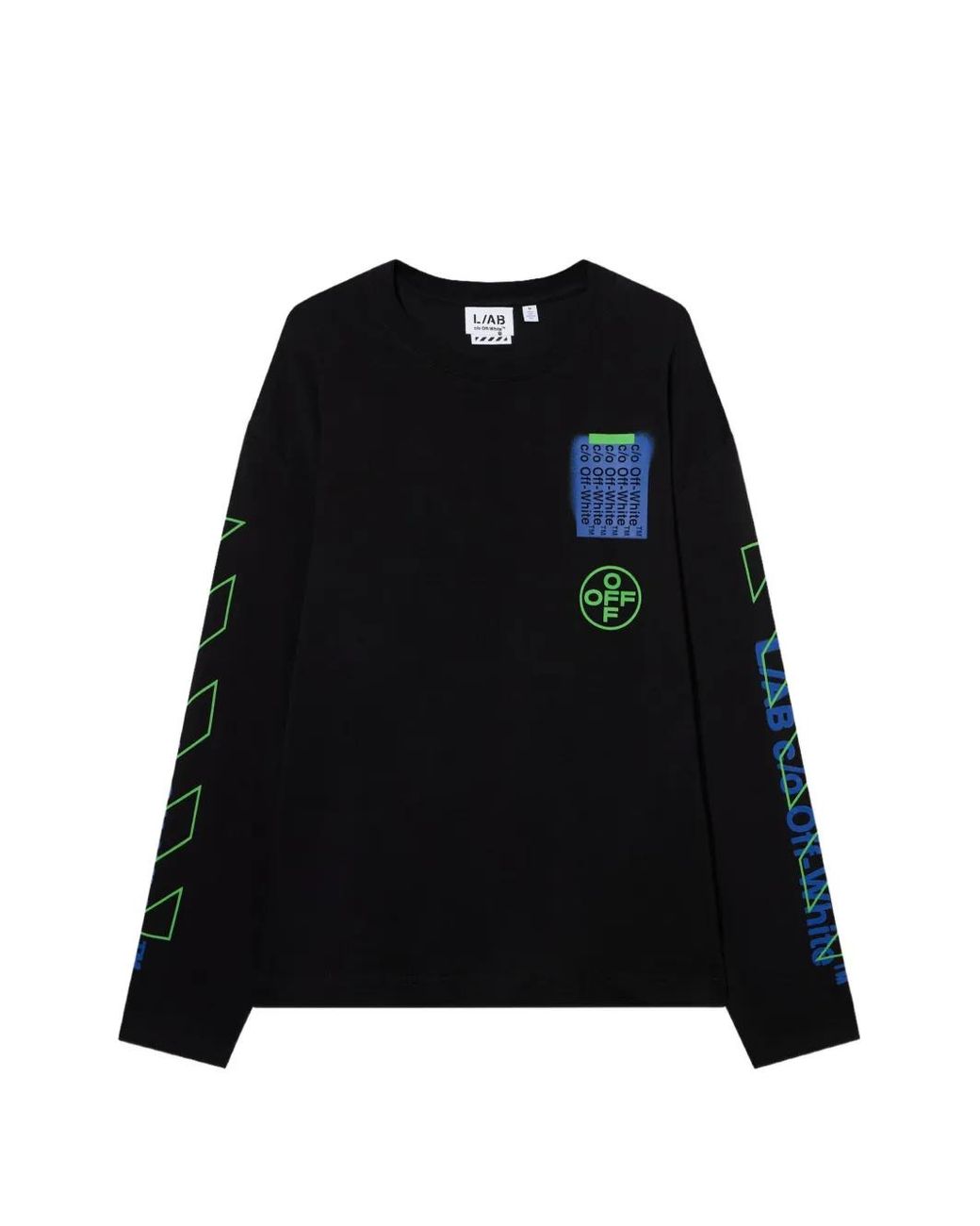 LAB C.O. OFF WHITE Black Off Active Long-Sleeved T-Shirt for men