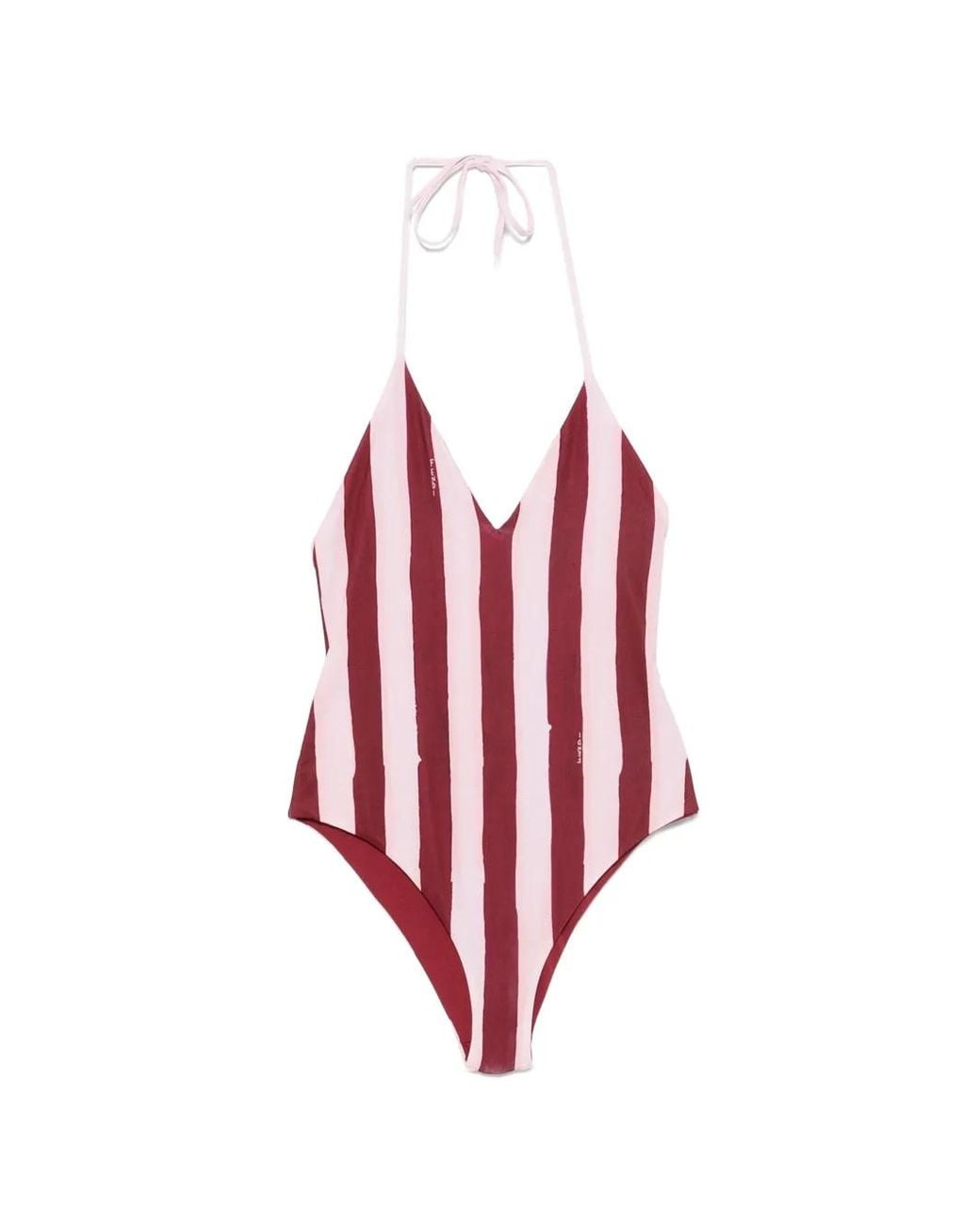 Fendi Red Pequin Lycra Swimsuit