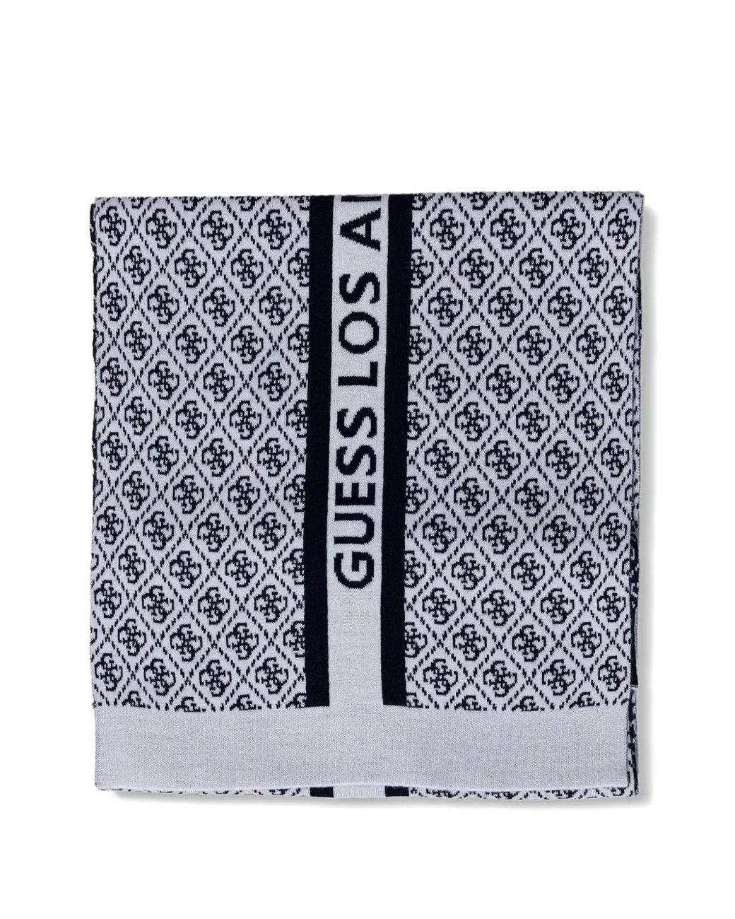 Guess Blue Écharpe À Motif Monogrammé