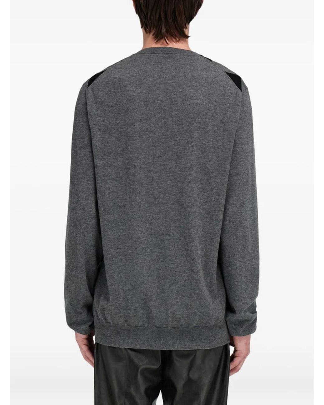 Ferragamo Black V-Neck Sweater for men