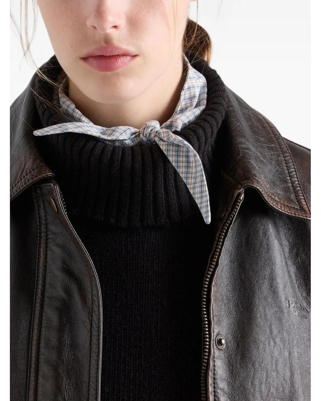 Prada Black Re-Cashmere Turtleneck Sweater