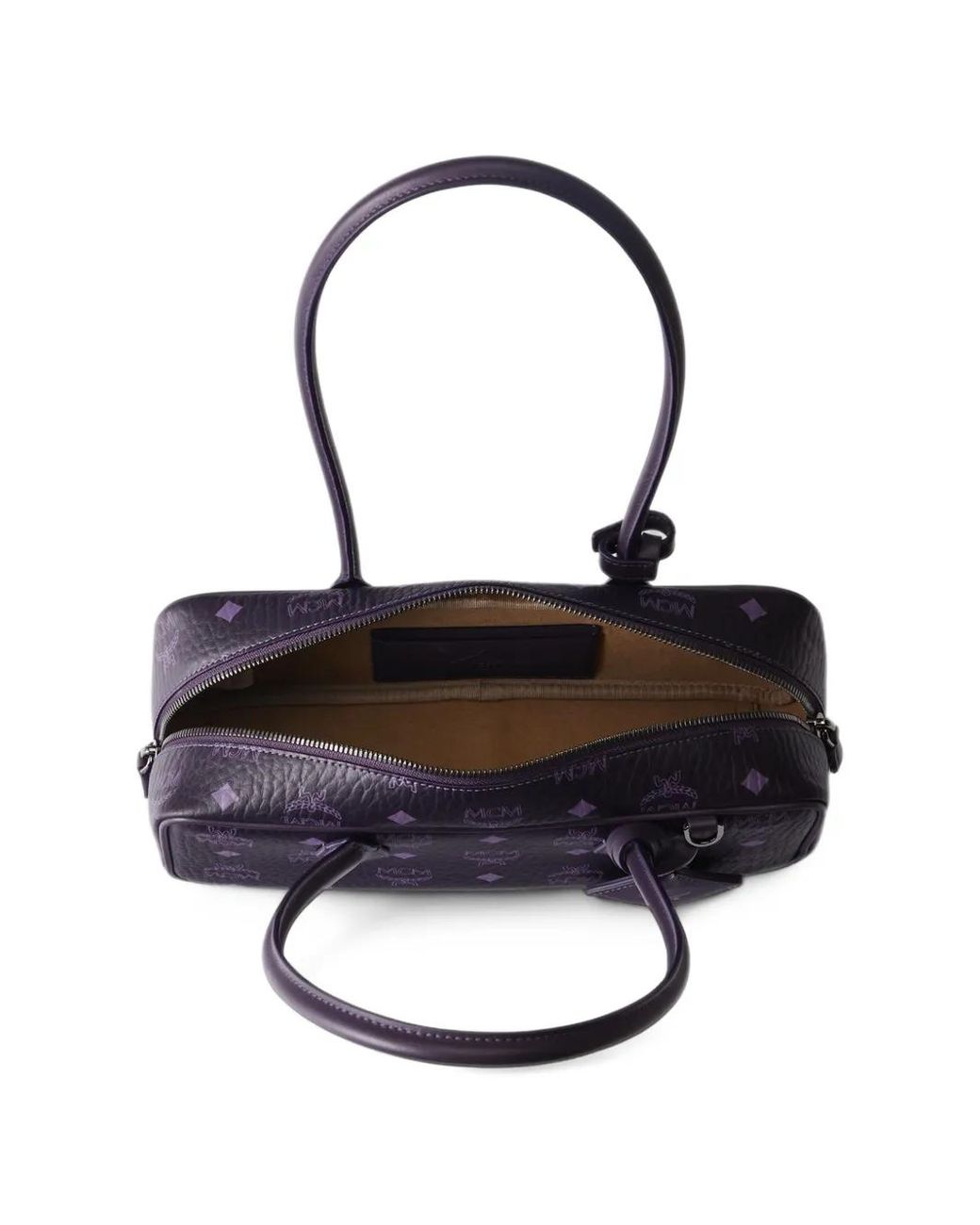 MCM Black Small Aren East West Visetos Shoulder Bag