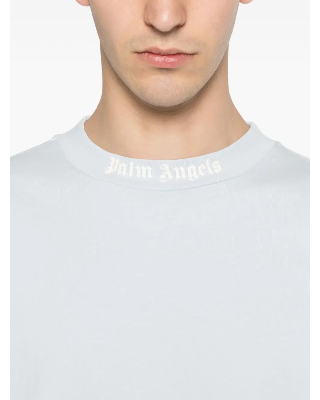 Palm Angels White Classic Logo Over T-Shirt for men