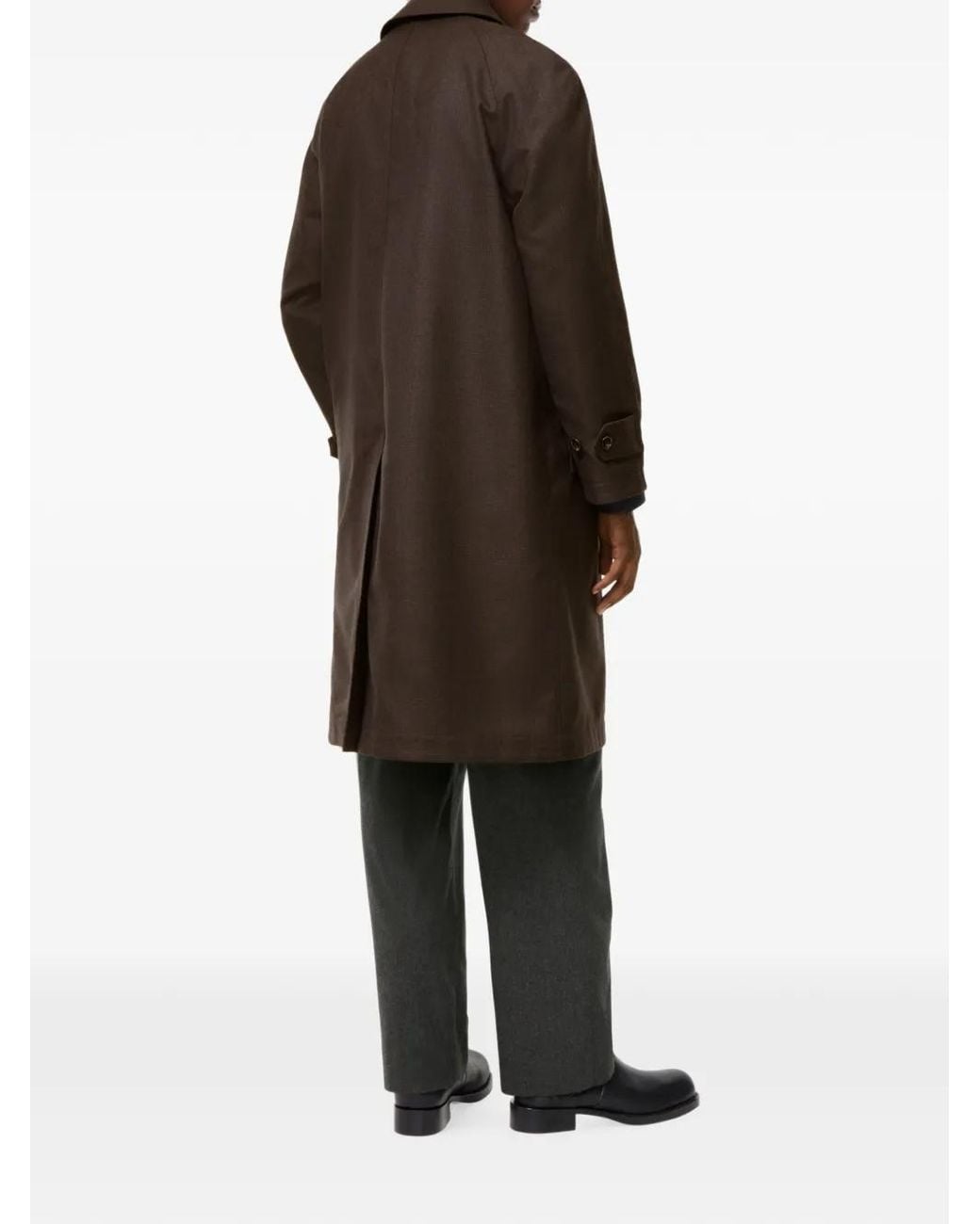 Burberry Black Long Reversible Gabardine Parkbury Car Coat for men