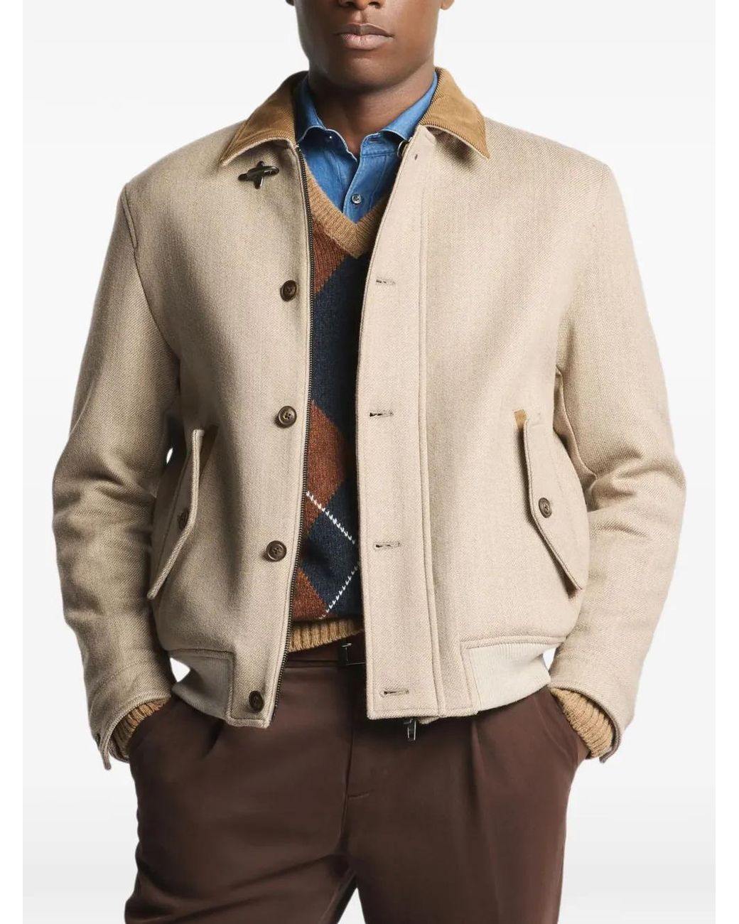Fay Natural Driving Bomber Jacket for men