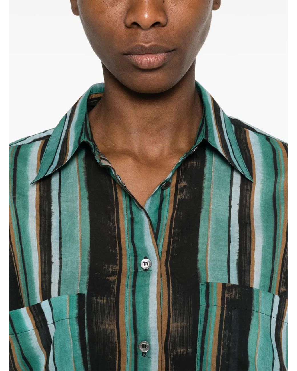 Pinko Gestreept Blouse in het Green