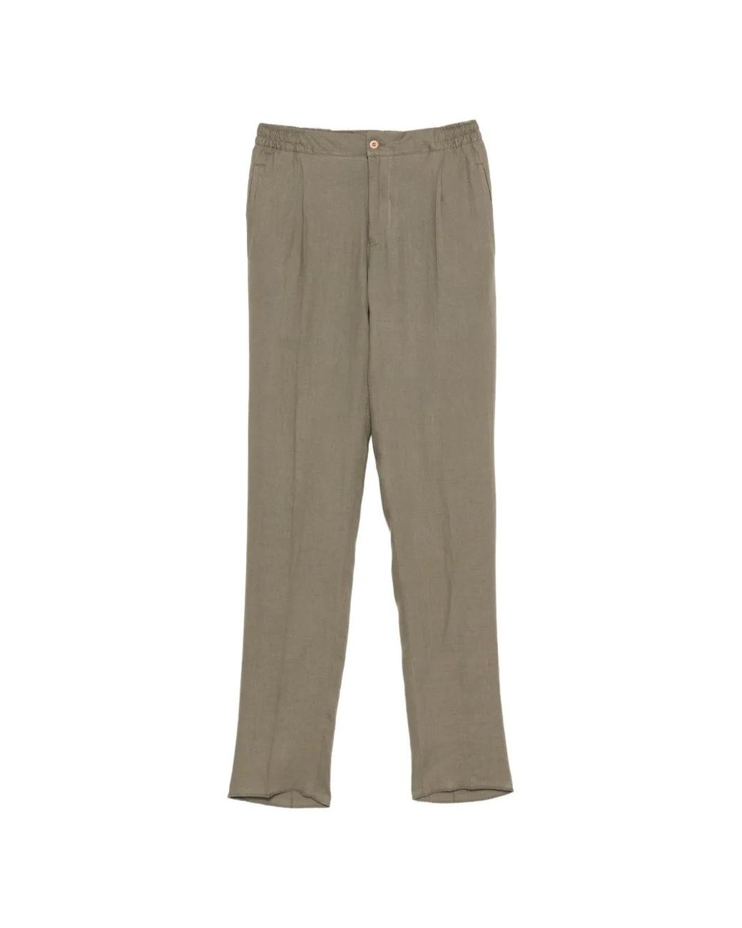 Kiton Natural Pleated Trousers for men