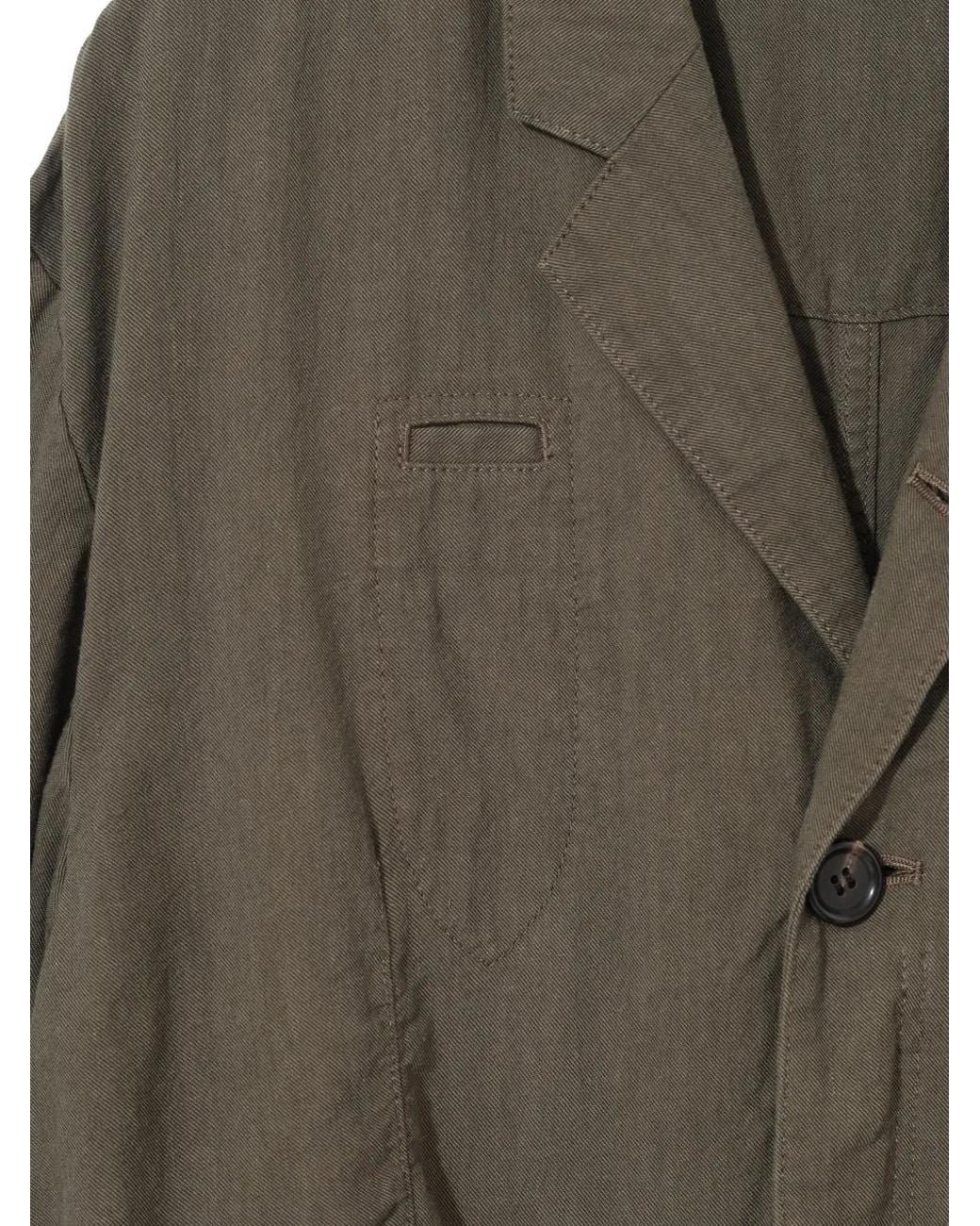 Undercover Gray Logo-Print Notched-Lapel Jacket for men