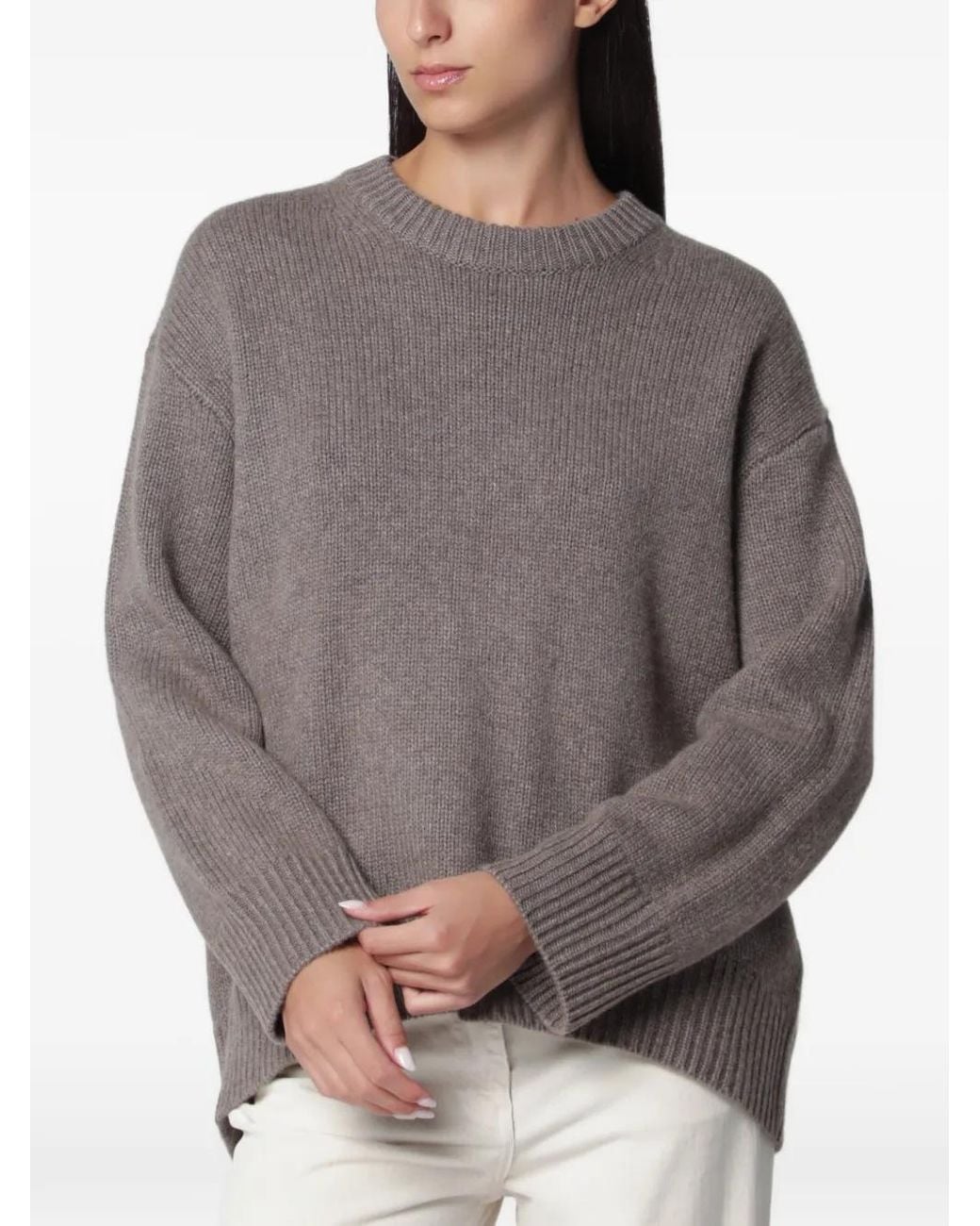 Lisa Yang Gray Pull Noor En Cachemire