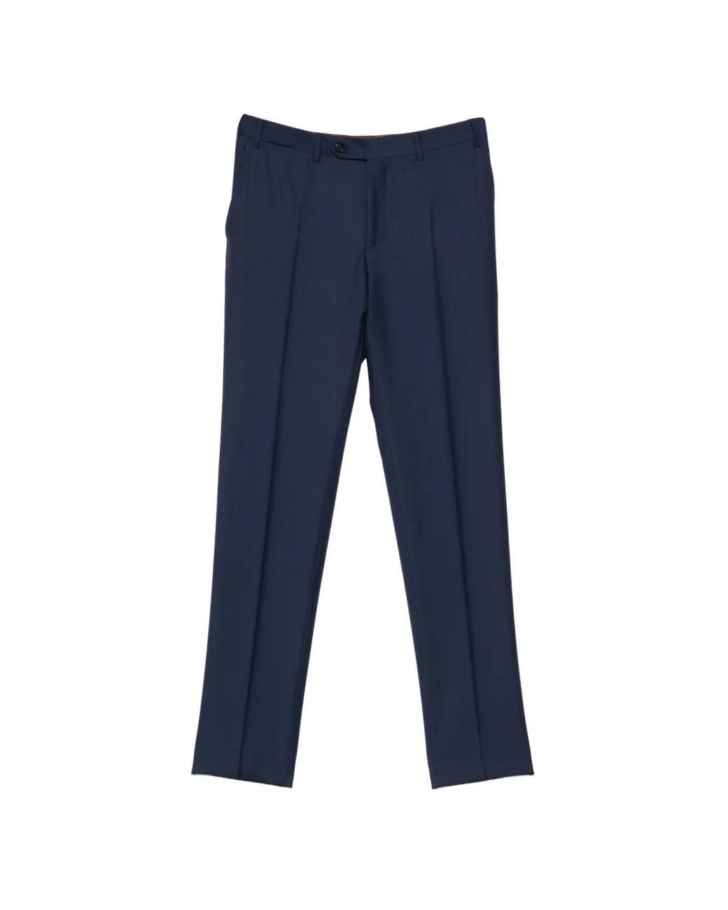 Canali Blue Button Trousers for men