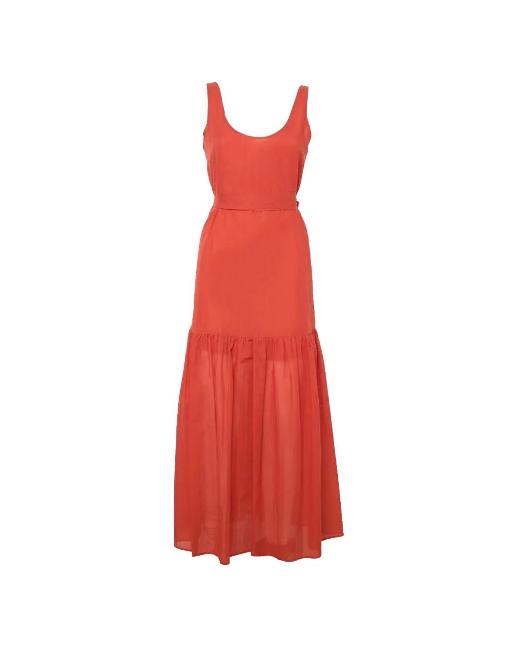 Pennyblack Red Robe Mi-Longue À Taille Ceinturée