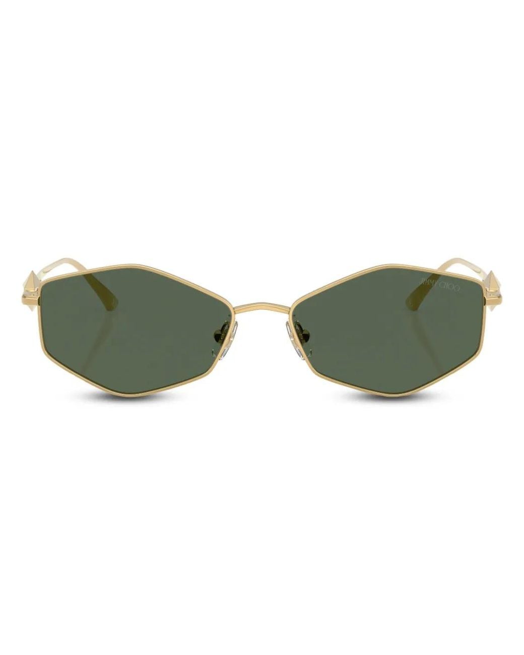 Jimmy Choo Green Logo-Engraved Sunglasses