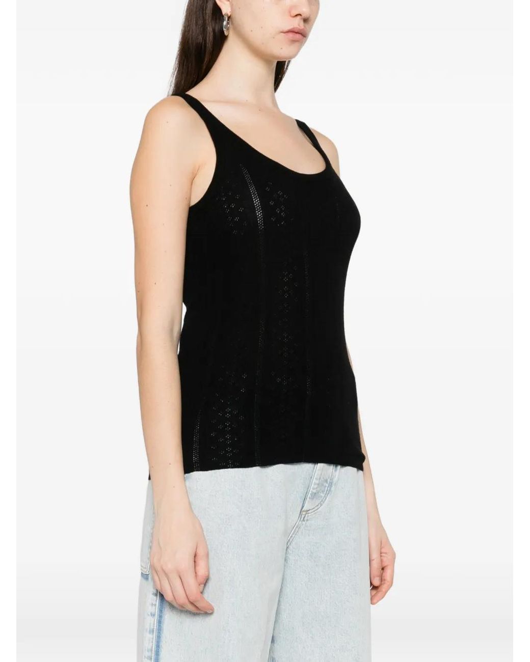 Herskind Black Ribbed-Trims Vest