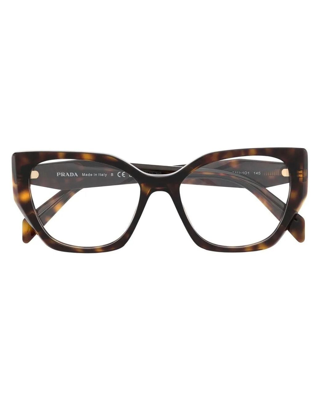 Occhiali Cat-Eye Con Effetto Tartarugato di Prada in Brown