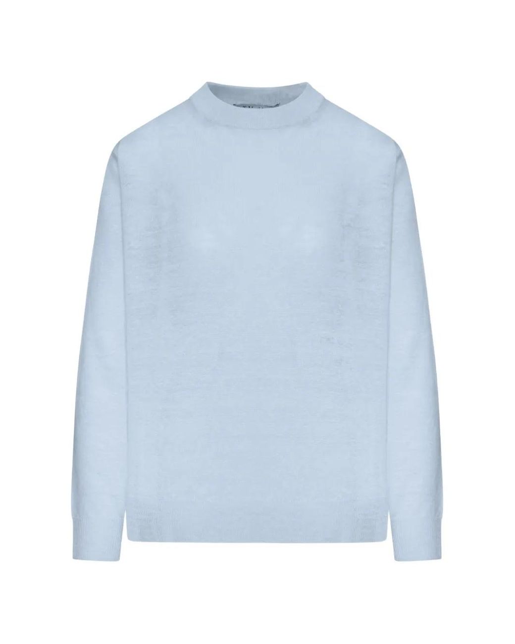 Max Mara Blue Linen Crewneck Sweater