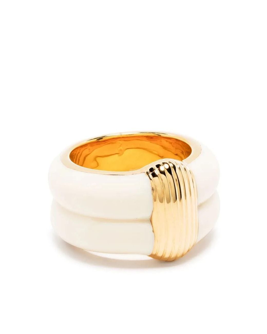 Aurelie Bidermann Metallic Katt Double-Layer Ring